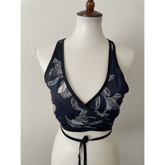 Athleta Swim Bikini Top Swimwear Multicolor Floral Wrap Fiore - Picture 1 of 9